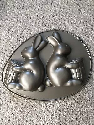 Nordic Ware Cast Aluminum Nonstick Bunny Cake Pan 3D Easter Egg Rabbit • $17.23