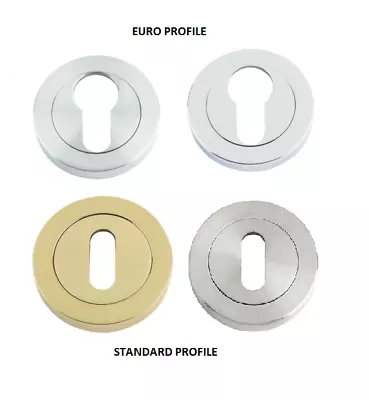 £4.80 • Buy Key Hole Cover Escutcheon Standard Euro Profile Door Lock Covers 50mm