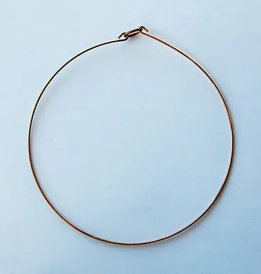 Vintage Raw Natural Brass Neck Wire Choker Necklace  Thin Wire • $2.99
