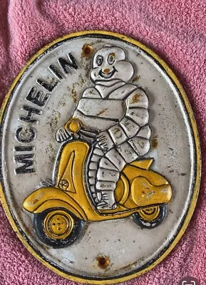 Rusty Michelin Cast Iron Sign 11’’ X 9’’ • £3.20