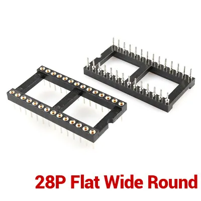DIP/DIL IC Socket Connector Chip Socket Standard Flat Bracket/Round DIP 6-40 Pin • £70.12