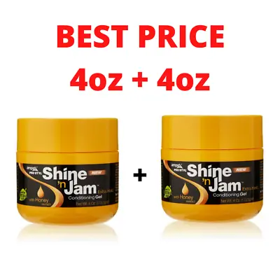 2X AMPRO SHINE 'N JAM CONDITIONING GEL EXTRA HOLD 4oz + FREE TRACK DELIVERY • £10.99