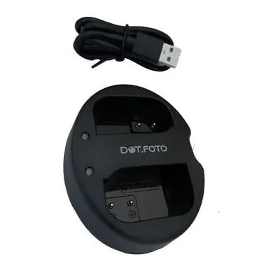 Dot.Foto DMW-BLK22 USB Dual Charger (DMW-BTC15 Type) For Panasonic Lumix DC-S5 • £10.43