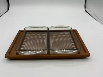 Vintage Luthje Teak Savoury Set Relish Tray Mid Century Modern Denmark • $16.20