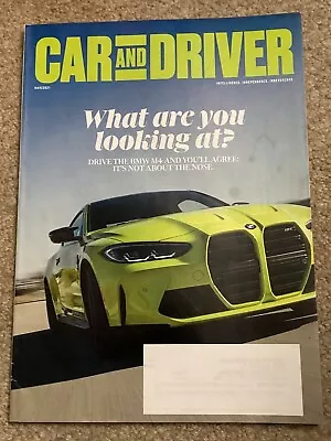 CAR AND DRIVER MAGAZINE May 2021 - BMW M4 On Cover -  What Are You Looking At?  • £1.98