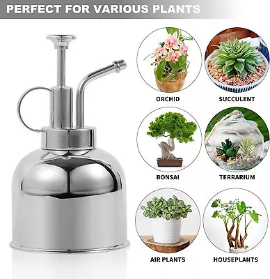 300ml Plant Mister Misting Spray Bottle Stainless Steel Watering Can Water Spray • $29.69