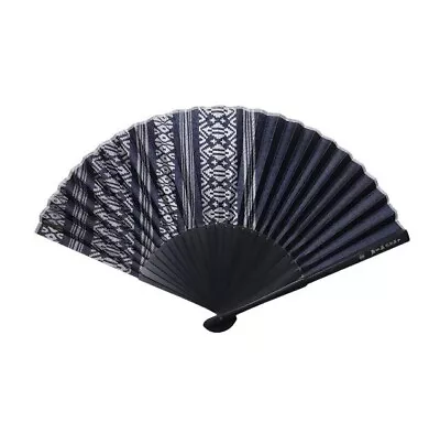 Japanese SENSU/Hakata Ori Fan KENJYO Pattern/dark Blue/Made In Japan • $101.42