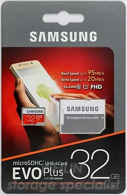 SAMSUNG EVO PLUS 32 GB Micro SD SDHC TF Class 10 95MB/s 32G MicroSD Memory Card • $12.90