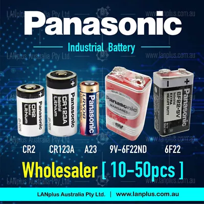 Panasonic CR123a CR2 23A A23 AA·LR6 AA  AAA·LR03 AAA 9v·6F22 9V 6FN22ND • $21.95