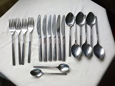 £22 • Buy Vintage Viners Of Sheffield Cutlery Part Set Love Story 1970s Design 18 Peices 