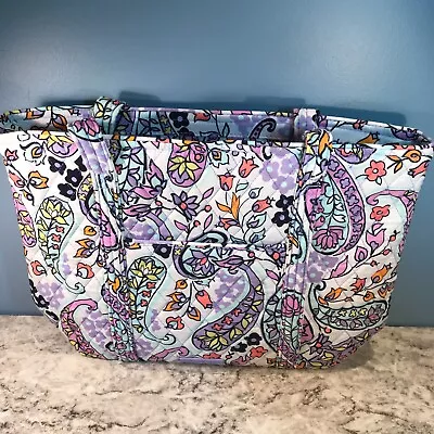 Vera Bradley NWT Small Trimmed Vera Tote Bag  Maddelena Paisley Lavender Pink • $49.99