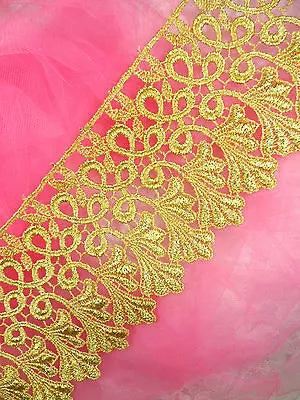 Metallic Gold Venice Lace Sewing Trim C184 • $9.99