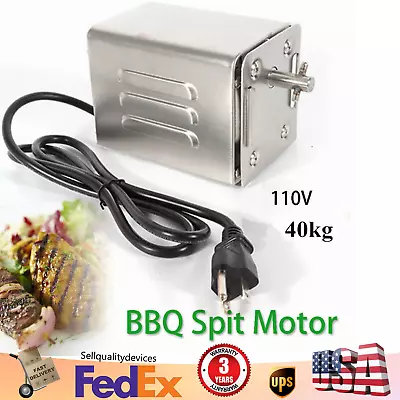 110V Heavy-duty Stainless Steel Electric Spit Rod Rotisserie Motor-Up To 40kg • $56.06