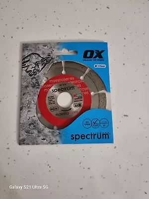 £8 • Buy OX Spectrum Maestro TC10-115/22 115mm X 22mm Concrete Bricks Diamond Blade