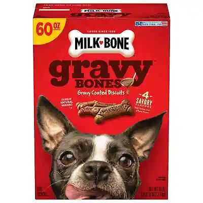Milk-Bone GravyBones Dog Biscuits Small Dog Treats 60 Oz. (Free&Fast Shipping) • $9.10
