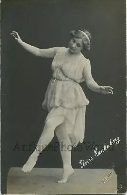 Beautiful Ballet Dancer Ballerina Elvira Gantenberg Germany Antique Rppc Photo • $18