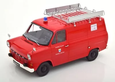 1/18 Ford Transit Delivery Van 1970 With Roof Rack Red Kkdc180495 • £85.64