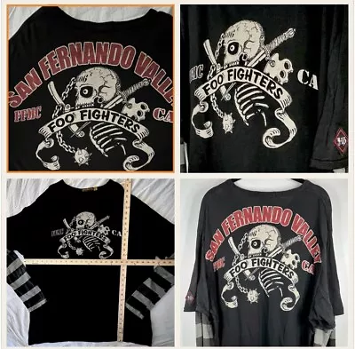 FOO FIGHTERS 2X VINTAGE MOTORCYCLE CLUB 606 San Fernando Valley HD L T-Shirt XXL • $214.14