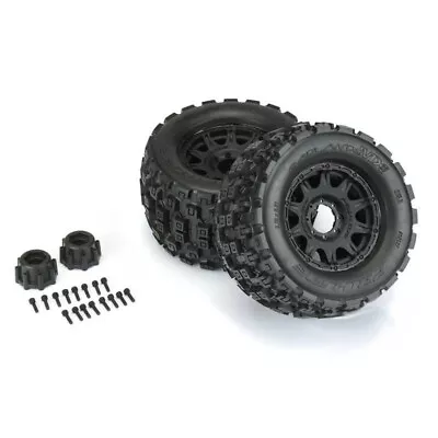 Pro-Line Badlands MX38 Tires & Raid 8x32 17mm Removable Hex Wheels E-Revo Summit • $54.99