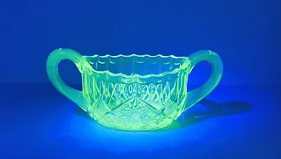 Vintage Uranium Glow 3D Decorative Glass Sugar Dish READ • $14.99