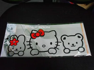 Cute Hello Kitty With Rabbit And Bear (RED Ribbon) Car Decal Car Sticker - 1pc • $7.25