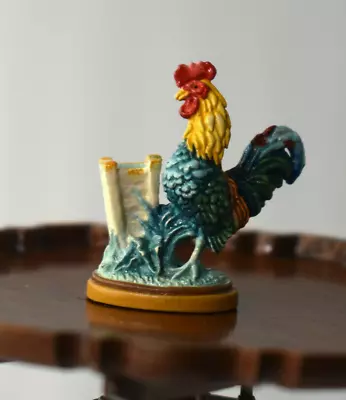 Vintage Dollhouse Miniature Olszewski Bronze Minton Rooster Figurine LE 1988 • $65