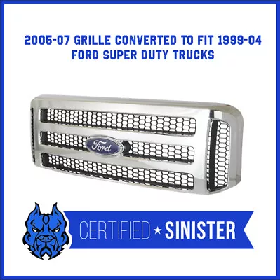 Chrome Ford Superduty Grille Conversion Grill F250 F350 F450  • $299