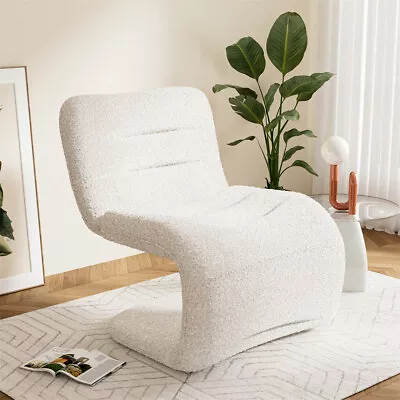 Modern Upholstered Cashmere Accent Chair Comfy Bowed Chair For Living RoomStudy • $189.99