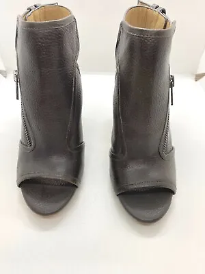 Splendid Womens High Heels Open Toe Sandals Gray Leather Size 6m • $39.99