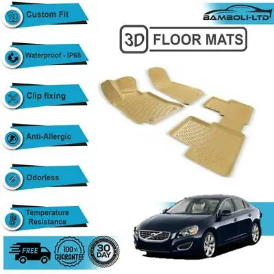 3D Molded Interior Car Floor Mat For Volvo S60 2010-UP(Beige) • $94.90