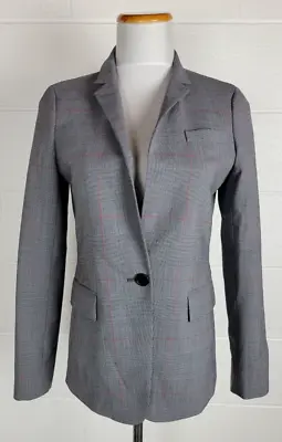 NWT J Crew Womens Regent Gray Glen Plaid Wool Blazer K3781 Sz 2 • $55