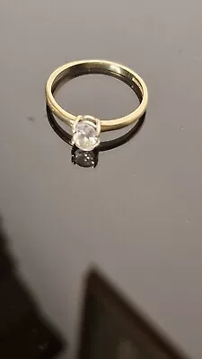 9ct Diamond CZ Solitaire Ring Birmingham  • £55