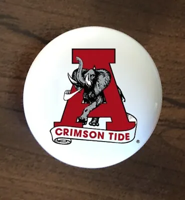 Alabama Crimson Tide White Ceramic Kitchen Cabinet Dresser Knob  • $3.99