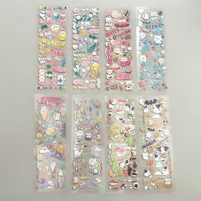 (2pc/All 8) Korean Style Polco Diary Holographic Cute Sticker Sheet Colour Kitty • $3.99