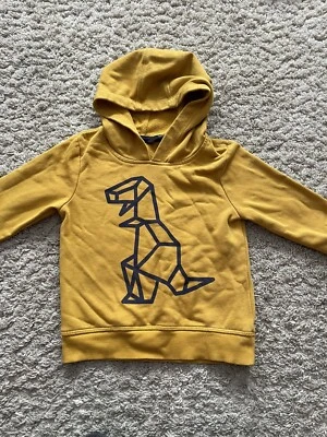 £2.50 • Buy George Boys Yellow Geometric Dinosaur Hoodie Hooded Jumper 3-4 Years