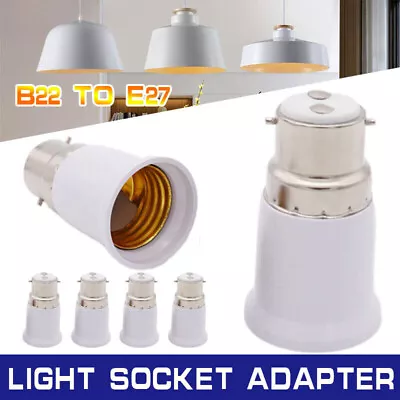 1-10x B22 To E27 Light Socket Adapter Bayonet Lamp Base To Edison E27 Bulb Screw • $7.99