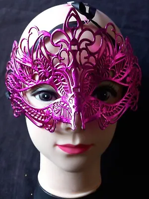 Mens Woman Pink Masquerade Ball Costume Halloween Christmas  Cruise Masks • £4.75