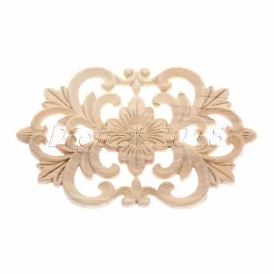 $5.60 • Buy Stylish Wood Carved Decal Onlay Applique Door Furniture Window Figurine Decor