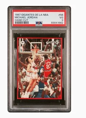 1987 Michael Jordan #56 Gigantes De La Nba H/c Psa 3 Vg • $149.95