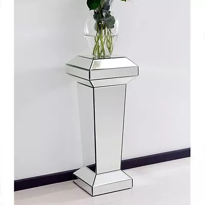 £129.99 • Buy Venetian Mirrored Glass Pedestal Column / Plant Stand | Italian Silver