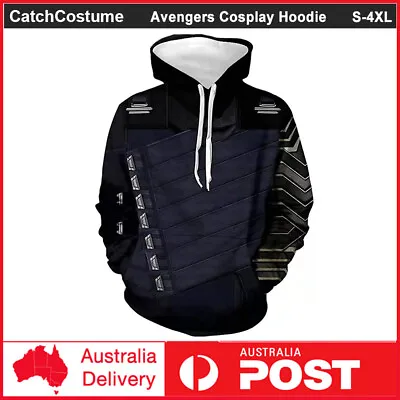 Avengers Winter Soldier Bucky Barnes 3D Fashion Cosplay Hoodie Jacket Costume • $33.62