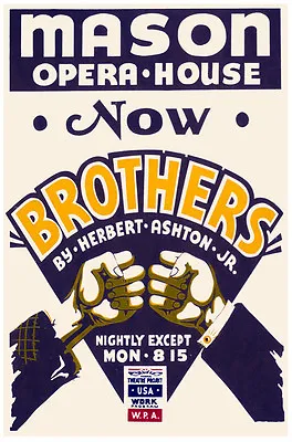 Mason Opera Theater POSTER.Home Wall.Brothers.Room Art Decor.314i • $18