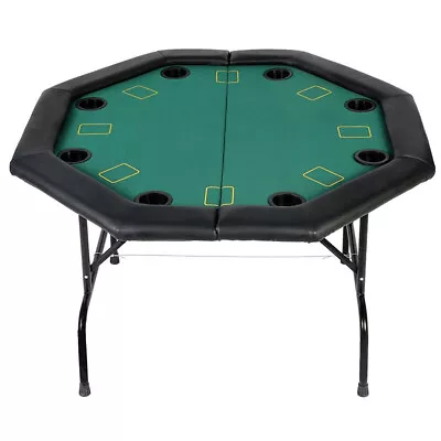 Koreyosh 48  Octagonal Foldable 8 Player Poker Table Texas Holdem Blackjack Game • $154