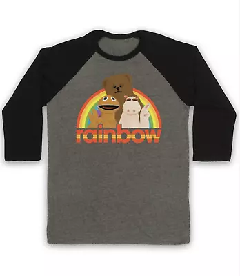 Rainbow Zippy Bungle George Unofficial Kids Tv Logo 3/4 Sleeve Baseball Tee • £23.99