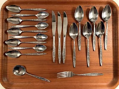 Ecko Eterna Stainless Flatware Balboa Pattern Japan MCM Brutalist 20 Pieces • $50