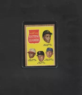 1962 Topps Cards 1961 N.L. BATTING LEADERS #52  Clemente Pinson Boyer Free Shiip • $18.99