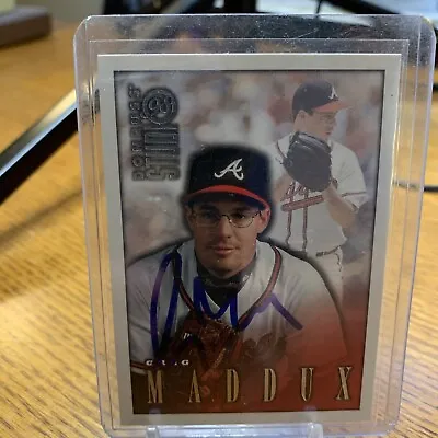 1998 Donruss Studio Greg Maddux #199 Signed Auto HOF • $48.59