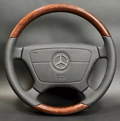 Mercedes-Benz Steering Wheel With Wood For R129 W124 W140 W201 W202 W210 • $700