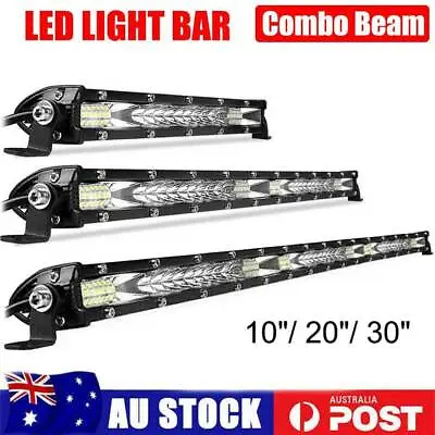 10  20  30  Inch Slim LED Work Light Bar Spot Flood Combo SUV ATV Offroad Truck • $23.27