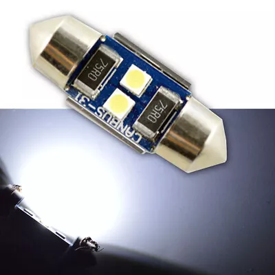 2 X 28mm 3030 LED 10W White Canbus Festoon LED Car License Plate Light C5W Lamps • $3.23